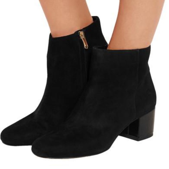 Sam Edelman Shoes - Sam Edelman Edith mid heel ankle boot booties black suede
